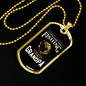 Fishing Grandpa Necklace Stainless Steel or 18k Gold Dog Tag 24" Chain-Express Your Love Gifts