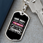 Fishing Grandpa One Of Them Keychain Stainless Steel or 18k Gold Dog Tag Keyring-Express Your Love Gifts