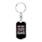 Fishing Grandpa One Of Them Keychain Stainless Steel or 18k Gold Dog Tag Keyring-Express Your Love Gifts