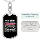 Fishing Grandpa One Of Them Keychain Stainless Steel or 18k Gold Dog Tag Keyring-Express Your Love Gifts