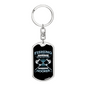 Fishing Hooker Keychain Stainless Steel or 18k Gold Dog Tag Keyring-Express Your Love Gifts