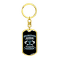 Fishing Hooker Keychain Stainless Steel or 18k Gold Dog Tag Keyring-Express Your Love Gifts
