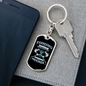 Fishing Hooker Keychain Stainless Steel or 18k Gold Dog Tag Keyring-Express Your Love Gifts