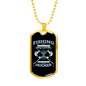 Fishing Hooker Necklace Stainless Steel or 18k Gold Dog Tag 24" Chain-Express Your Love Gifts
