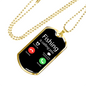 Fishing Is Calling You Necklace Stainless Steel or 18k Gold Dog Tag 24" Chain-Express Your Love Gifts
