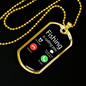 Fishing Is Calling You Necklace Stainless Steel or 18k Gold Dog Tag 24" Chain-Express Your Love Gifts