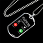 Fishing Is Calling You Necklace Stainless Steel or 18k Gold Dog Tag 24" Chain-Express Your Love Gifts