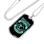 Fishing Is Importanter Green Necklace Stainless Steel or 18k Gold Dog Tag 24" Chain-Express Your Love Gifts