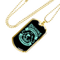 Fishing Is Importanter Green Necklace Stainless Steel or 18k Gold Dog Tag 24" Chain-Express Your Love Gifts