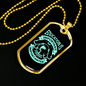 Fishing Is Importanter Green Necklace Stainless Steel or 18k Gold Dog Tag 24" Chain-Express Your Love Gifts