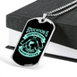 Fishing Is Importanter Green Necklace Stainless Steel or 18k Gold Dog Tag 24" Chain-Express Your Love Gifts