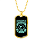 Fishing Is Importanter Green Necklace Stainless Steel or 18k Gold Dog Tag 24" Chain-Express Your Love Gifts
