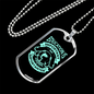 Fishing Is Importanter Green Necklace Stainless Steel or 18k Gold Dog Tag 24" Chain-Express Your Love Gifts