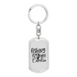 Fishing Is My Cardio Keychain Stainless Steel or 18k Gold Dog Tag Keyring-Express Your Love Gifts
