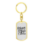 Fishing Is My Cardio Keychain Stainless Steel or 18k Gold Dog Tag Keyring-Express Your Love Gifts