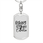Fishing Is My Cardio Keychain Stainless Steel or 18k Gold Dog Tag Keyring-Express Your Love Gifts