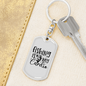 Fishing Is My Cardio Keychain Stainless Steel or 18k Gold Dog Tag Keyring-Express Your Love Gifts