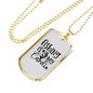 Fishing Is My Cardio Necklace Stainless Steel or 18k Gold Dog Tag 24" Chain-Express Your Love Gifts