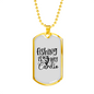 Fishing Is My Cardio Necklace Stainless Steel or 18k Gold Dog Tag 24" Chain-Express Your Love Gifts