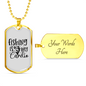 Fishing Is My Cardio Necklace Stainless Steel or 18k Gold Dog Tag 24" Chain-Express Your Love Gifts