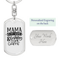 Fishing Is My Game Fishing Keychain Stainless Steel or 18k Gold Dog Tag Keyring-Express Your Love Gifts