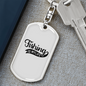 Fishing Is My Life Keychain Stainless Steel or 18k Gold Dog Tag Keyring-Express Your Love Gifts