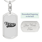 Fishing Is My Life Keychain Stainless Steel or 18k Gold Dog Tag Keyring-Express Your Love Gifts