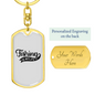 Fishing Is My Life Keychain Stainless Steel or 18k Gold Dog Tag Keyring-Express Your Love Gifts