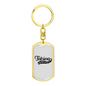 Fishing Is My Life Keychain Stainless Steel or 18k Gold Dog Tag Keyring-Express Your Love Gifts