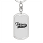 Fishing Is My Life Keychain Stainless Steel or 18k Gold Dog Tag Keyring-Express Your Love Gifts