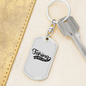 Fishing Is My Life Keychain Stainless Steel or 18k Gold Dog Tag Keyring-Express Your Love Gifts
