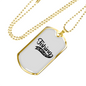 Fishing Is My Life Necklace Stainless Steel or 18k Gold Dog Tag 24" Chain-Express Your Love Gifts