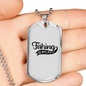 Fishing Is My Life Necklace Stainless Steel or 18k Gold Dog Tag 24" Chain-Express Your Love Gifts