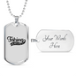 Fishing Is My Life Necklace Stainless Steel or 18k Gold Dog Tag 24" Chain-Express Your Love Gifts