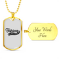 Fishing Is My Life Necklace Stainless Steel or 18k Gold Dog Tag 24" Chain-Express Your Love Gifts