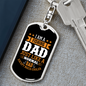 Fishing Like A Dad Fishing Keychain Stainless Steel or 18k Gold Dog Tag Keyring-Express Your Love Gifts