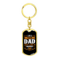 Fishing Like A Dad Fishing Keychain Stainless Steel or 18k Gold Dog Tag Keyring-Express Your Love Gifts