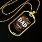 Fishing Like A Dad Necklace Stainless Steel or 18k Gold Dog Tag 24" Chain-Express Your Love Gifts