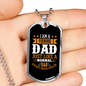 Fishing Like A Dad Necklace Stainless Steel or 18k Gold Dog Tag 24" Chain-Express Your Love Gifts