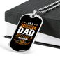 Fishing Like A Dad Necklace Stainless Steel or 18k Gold Dog Tag 24" Chain-Express Your Love Gifts