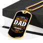 Fishing Like A Dad Necklace Stainless Steel or 18k Gold Dog Tag 24" Chain-Express Your Love Gifts