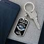 Fishing Papa Dog Tag Pendant Keychain Stainless Steel or 18k Gold-Express Your Love Gifts