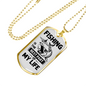 Fishing Part Of Life Necklace Stainless Steel or 18k Gold Dog Tag 24" Chain-Express Your Love Gifts