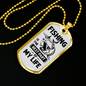 Fishing Part Of Life Necklace Stainless Steel or 18k Gold Dog Tag 24" Chain-Express Your Love Gifts