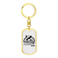 Fishing Partners For Life Keychain Stainless Steel or 18k Gold Dog Tag Keyring-Express Your Love Gifts