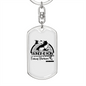 Fishing Partners For Life Keychain Stainless Steel or 18k Gold Dog Tag Keyring-Express Your Love Gifts