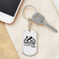 Fishing Partners For Life Keychain Stainless Steel or 18k Gold Dog Tag Keyring-Express Your Love Gifts