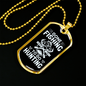 Fishing to Hunting Necklace Stainless Steel or 18k Gold Dog Tag 24" Chain-Express Your Love Gifts