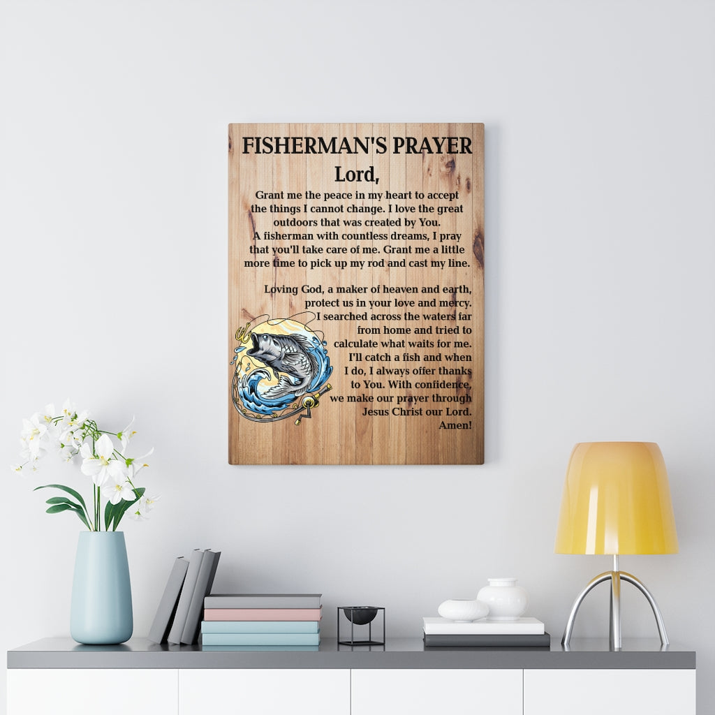 Fishing Wall Decor Fisherman's Prayer Fishing Quote Wall Art Gift For Fisherman Quote Print Ready to Hang Unframed-Express Your Love Gifts