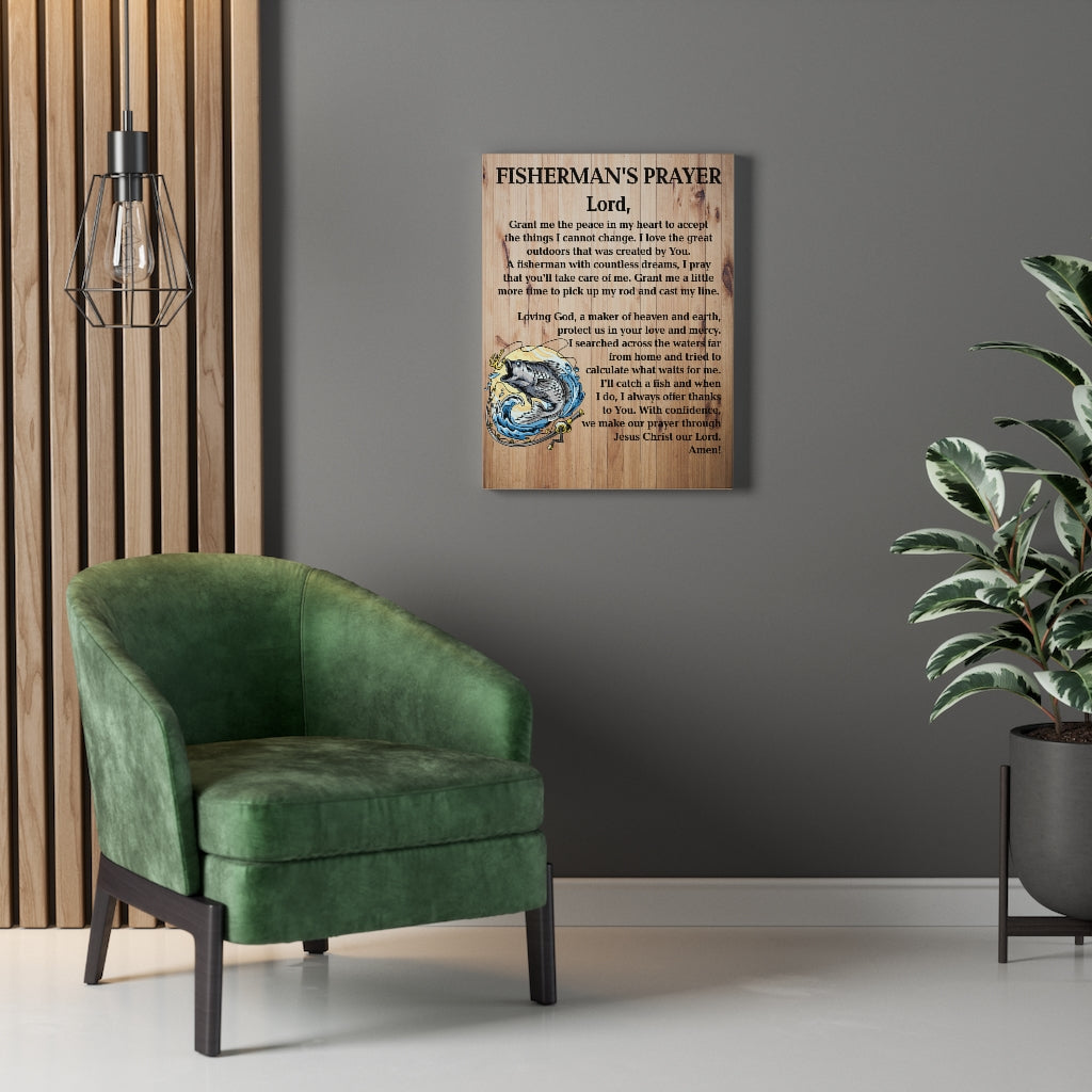 Fishing Wall Decor Fisherman's Prayer Fishing Quote Wall Art Gift For Fisherman Quote Print Ready to Hang Unframed-Express Your Love Gifts